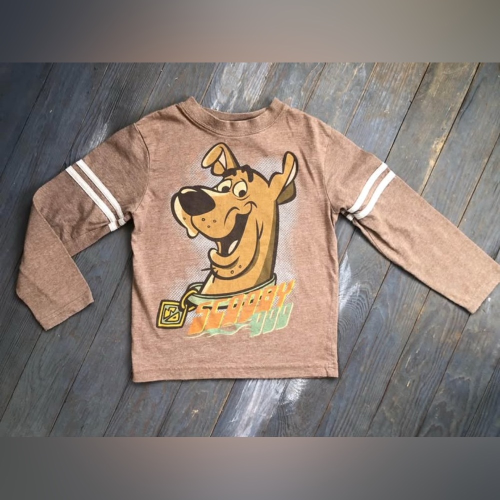 Scooby-Doo Brown Long Sleeve Shirt Youth Size 8